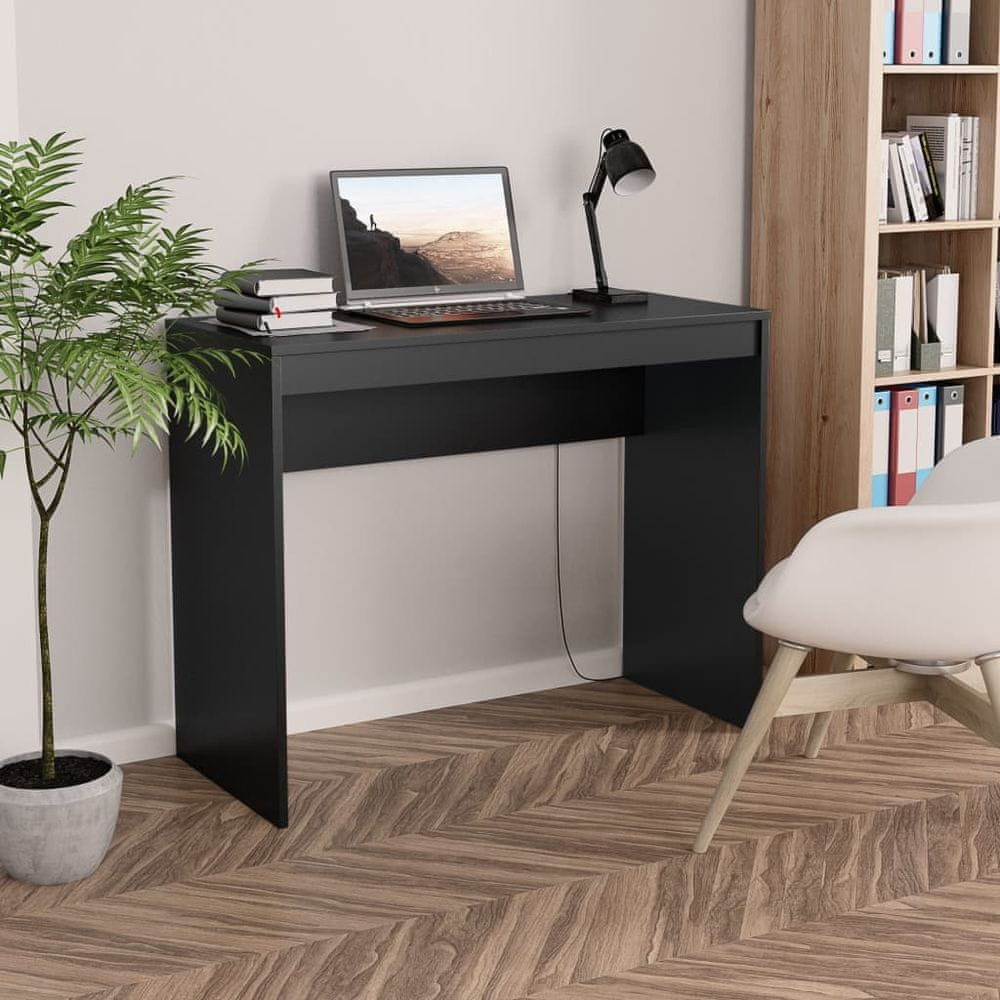 Petromila vidaXL Písací stôl, čierny 90x40x72 cm, kompozitné drevo